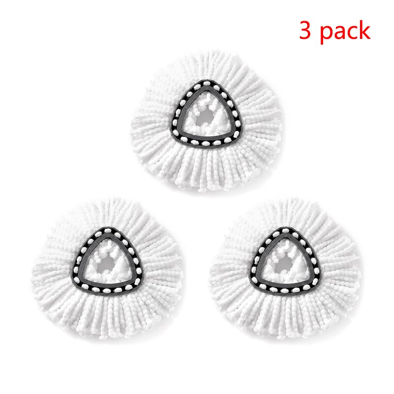 1/3/5 pièces de rechange Microfibre Spin vadrouille propre tête de recharge pour Vileda o-cèdre EasyWring outils de nettoyage ménager accessoires de vadrouille: white 3 Pack