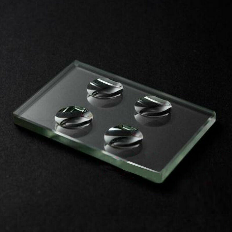 10MM Thickness Circular Concave Cavity Biological Microscope Slide Optical Glass Multiple Wells Optional: 4 wells
