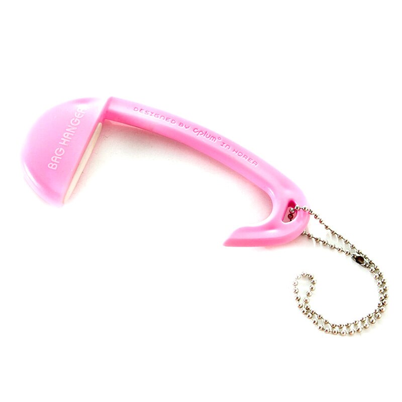Crochet de suspension de sac multicolore, support de crochet de sac à main pliable Portable, Clip de suspension de bureau de Table, porte-monnaie, porte-parapluie pliant: Rose