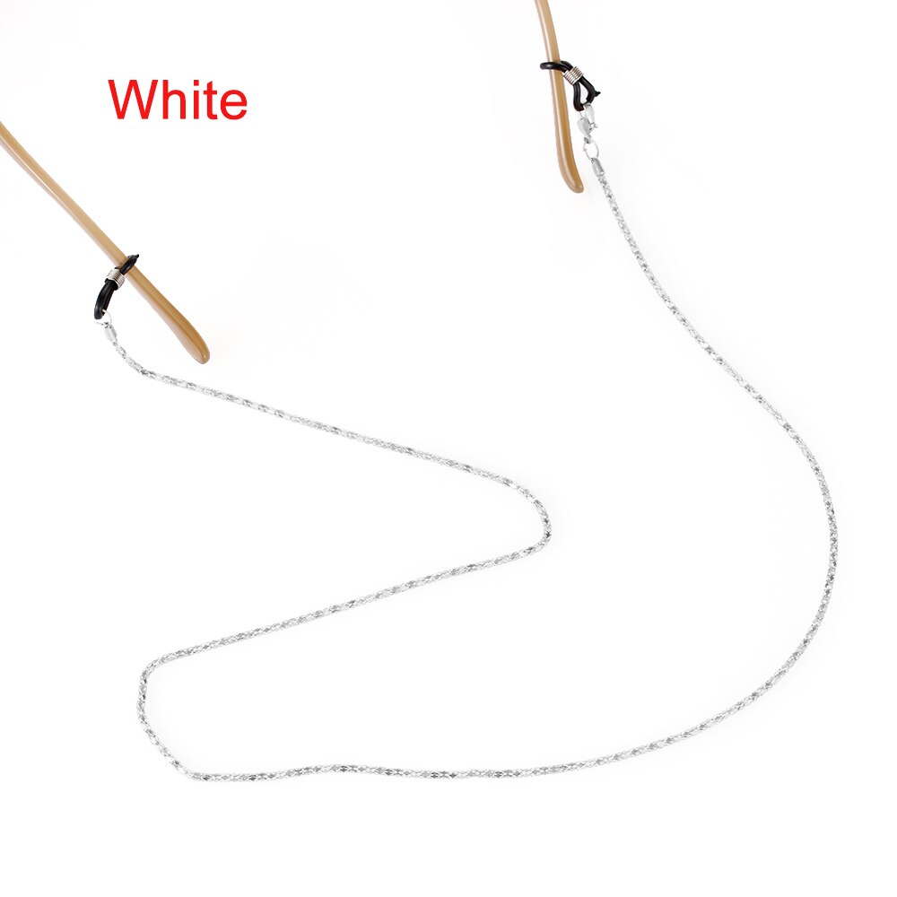 1Pcs Eyeglasses Chains Women Metal Sunglasses Reading Glasses Cords Vintage Glasses Holder Strap Lanyards Eyewear: white