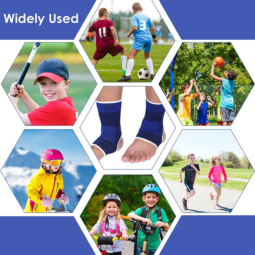 JUUMMP 1 paar gebreide enkelbrace compressie kinderen sport hardlopen elastische enkelsteun kinderen elleboog polssteun