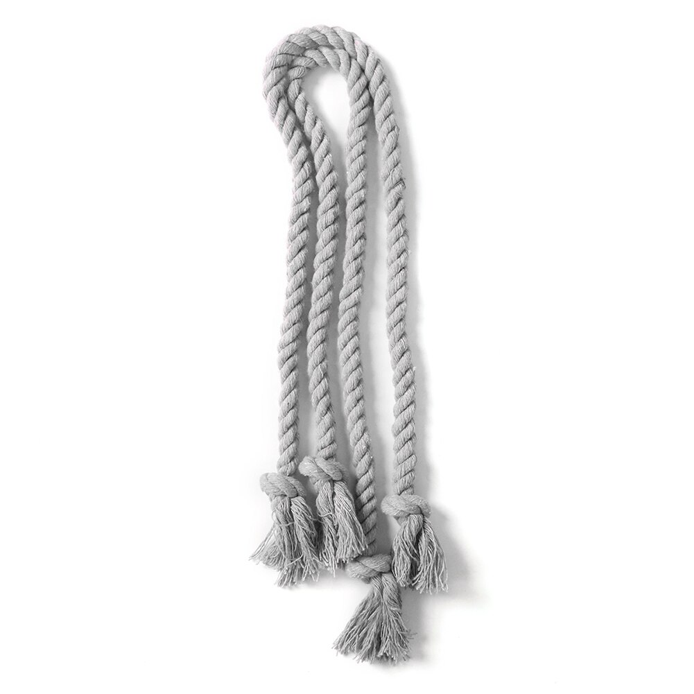 Curtain Buckles Tie Rope Handmade Weaving Cotton Linen Clips Tiebacks Holder Solid Color Curtain Holder Rope Home Decor: Gray