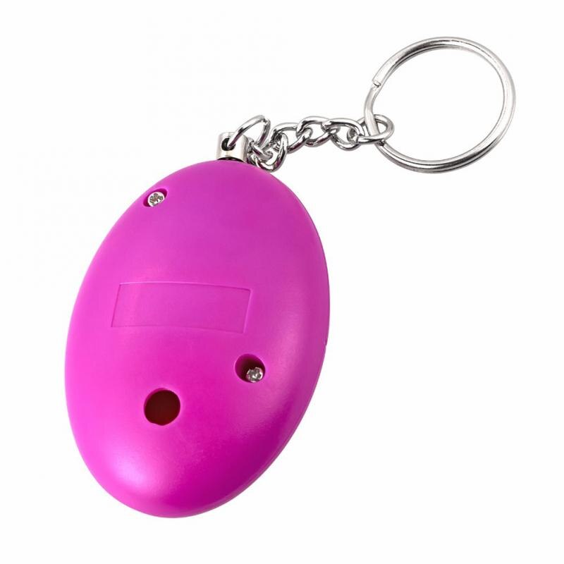 1Pcs Portable Keyring Defense Personal Alarm Girl Women Anti-Attack Security Alert Emergency Safety Mini Loud Alarm: White