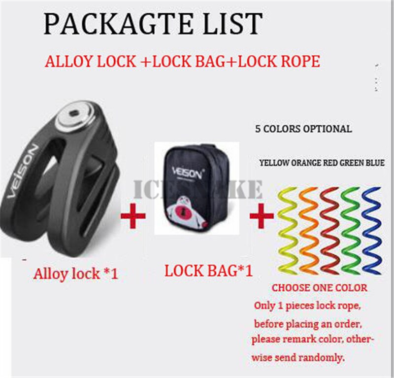 Blokada do motocykla Alarm dla Moto Security zamek do hamulca tarczowego wodoodporny antykradzieżowy motocykl blokada rowerowa Alarm motocyklowy rower: ALLOY BK E SET