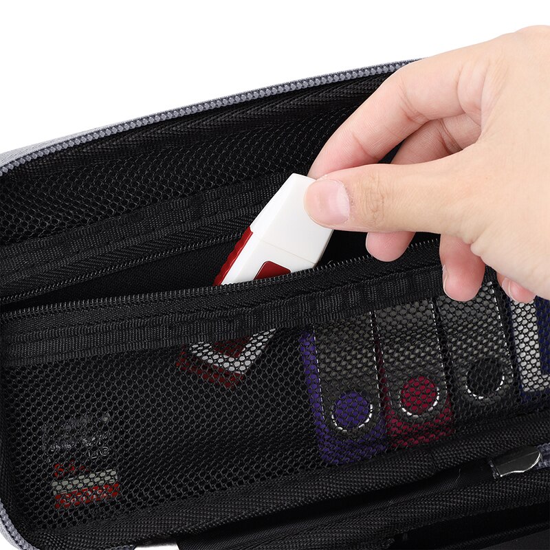 BUBM External Hard Drive Protection Bag Dual Buffer Layer HDD Protector Case Power Bank USB Cable Charger Disk Case