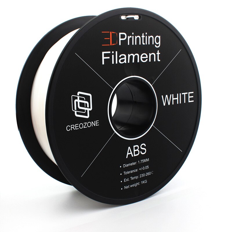 Creozone abs-kunststof voor 3d printers abs-filament 1.75 1kg 2.20 lbs 3d printerfilament 3d printmaterialen: Wit