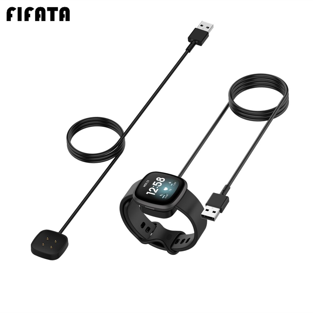 Fifata 1M/30Cm Opladen Dock Smart Horloge Lader Voor Fitbit Versa 3 Usb Snel Opladen Kabel Magnetische cradle Voor Fitbit Gevoel