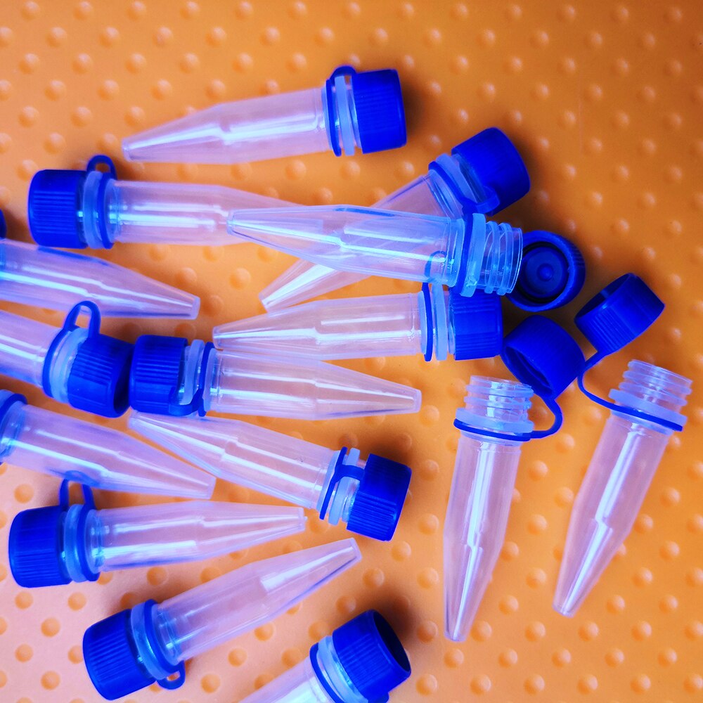 Tubo de microcentrífuga PP de 100 ml, tubos de centrífuga con tapa de tornillo, tubos de prueba de laboratorio de plástico criotubo para experimentos, 1,5 Uds.