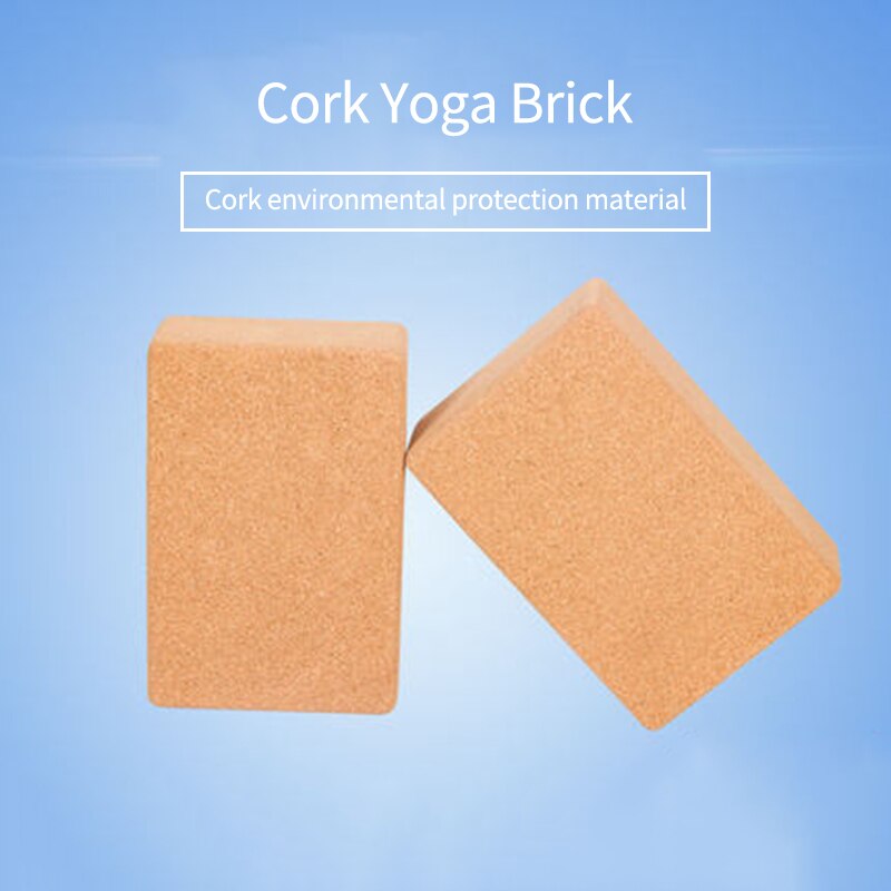 2 stk yoga blokksett sportsverktøy tilbehør bloque murstein bloques bloque yoga corcho kork tre yoga blokk gym tre alo pute