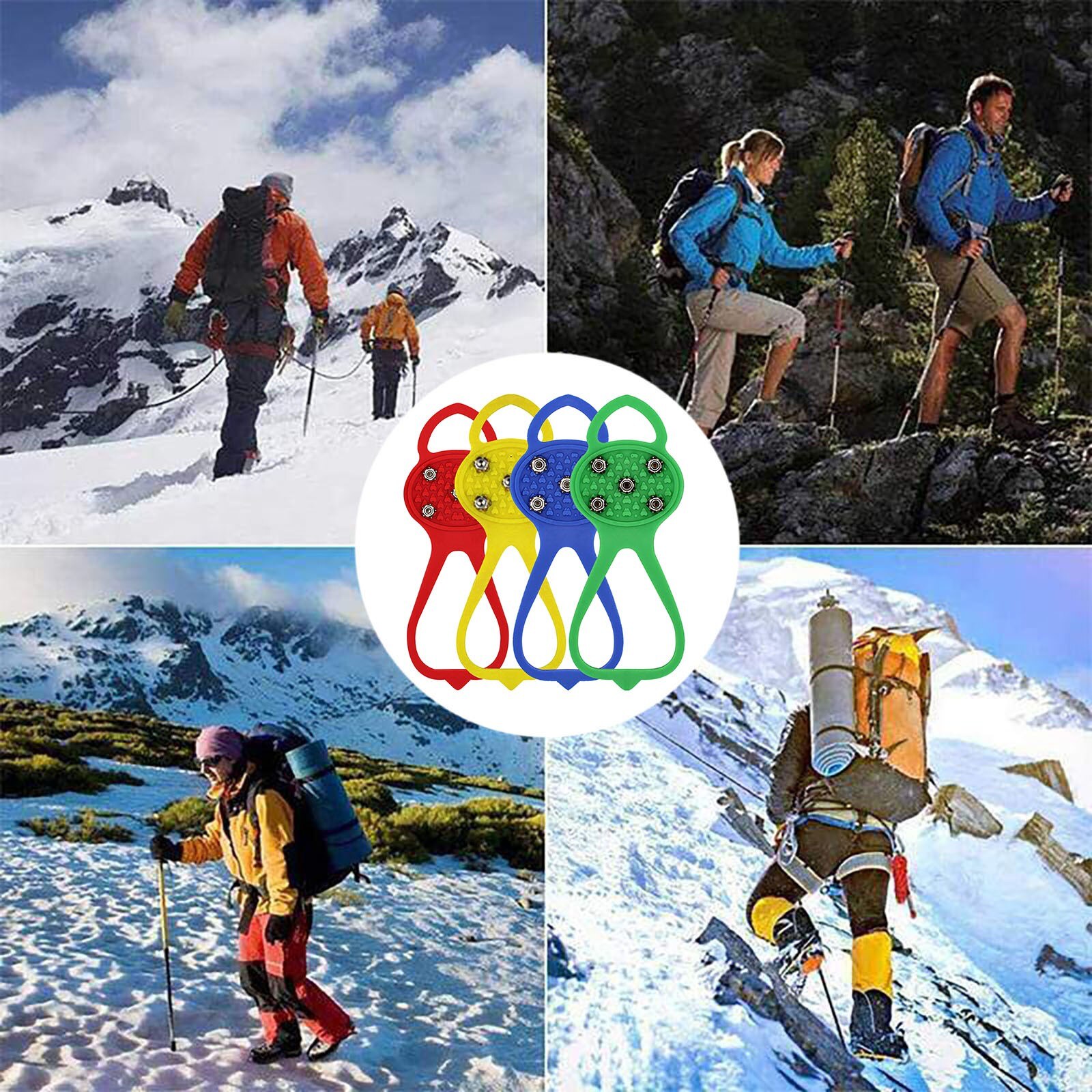 25 # Antislip Sneeuw Schoenplaten Schoenen Laarzen Cover Stap Ijs Spikes Grips Stijgijzers Voor Wandelen Winter Wandelen Klimmen vissen Anti-Slip