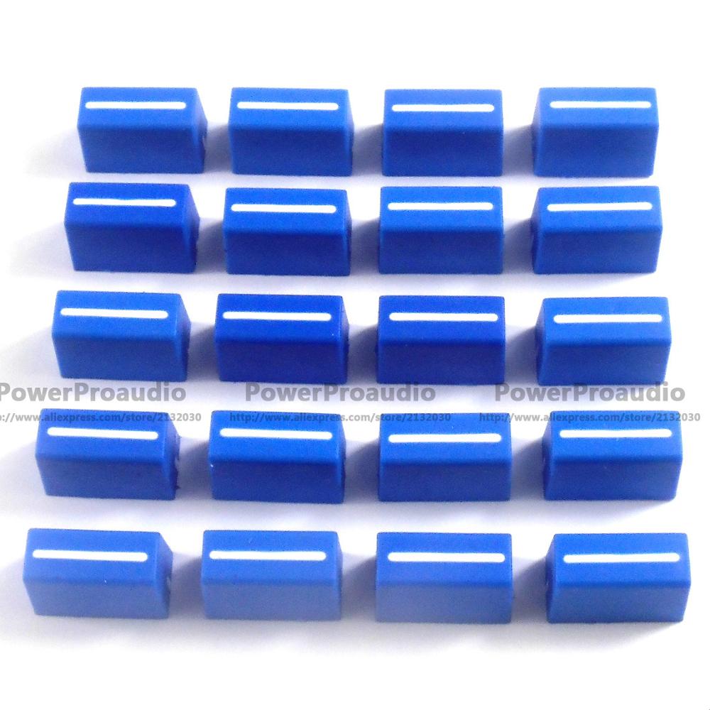 20 pçs/lote azul escuro novo canal crossfader fader botão tampa para rane 56 57 61 62 64 68