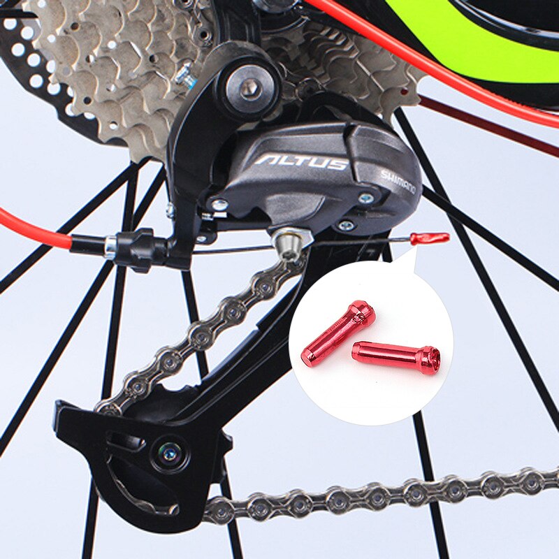 Palanca de cambios de freno para bicicleta de montaña, Cable interno consejos engarzados de aluminio, pieza de ciclismo deportivo, casquillos finales, accesorios para bicicleta, 50 Uds.