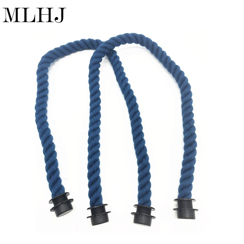 Mlhj til obag farverige håndtag 45cm 65cm 80cm hamperov obag 1 par: Blå