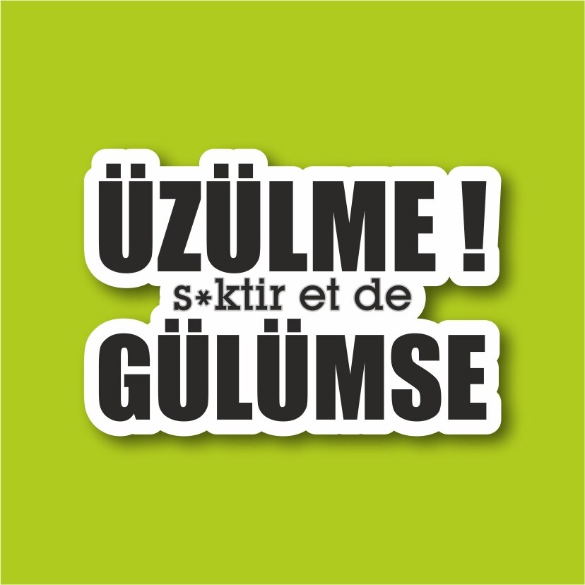 Gülümse Sticker Max.8cm