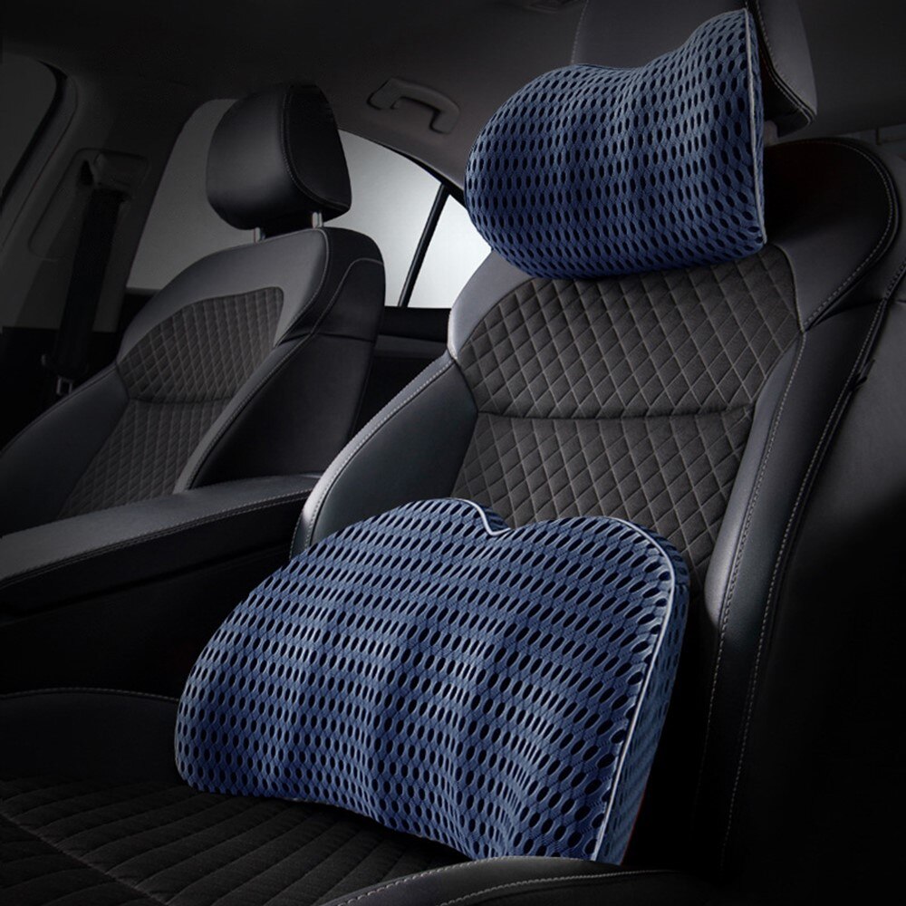 Ademend Auto Hoofdsteun Nekkussen Ondersteuning Universele Zachte Nek Kussens Kussen Memory Foam Lendensteun Rugondersteuning Auto Accessoires: 22