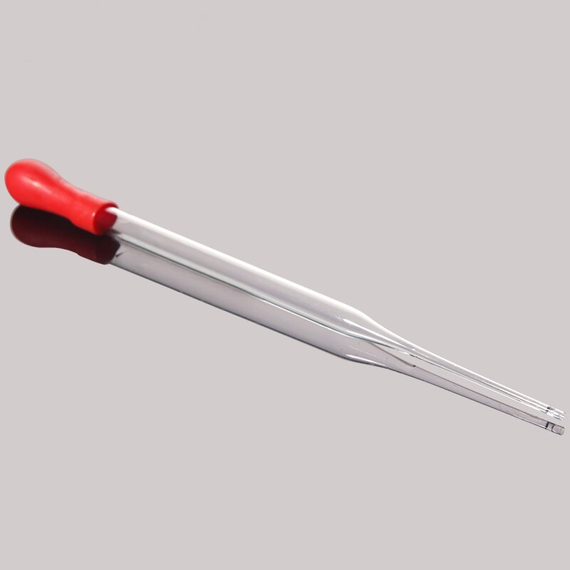 20 pieces/lot Glass Dropper with Red Cap Laboratory Pipette 10/12/15/18cm