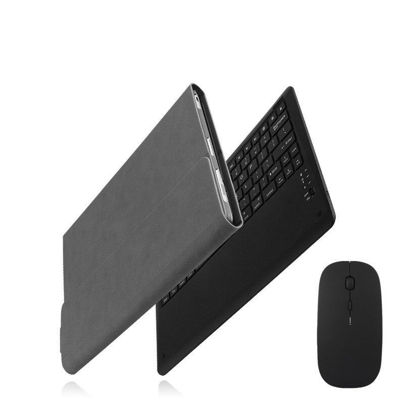 Case Voor Huawei MateBook E Beschermhoes Bluetooth toetsenbord Protector PU PAK-AL09 12 "Tablet Draadloos toetsenbord Muis case: gray mouse