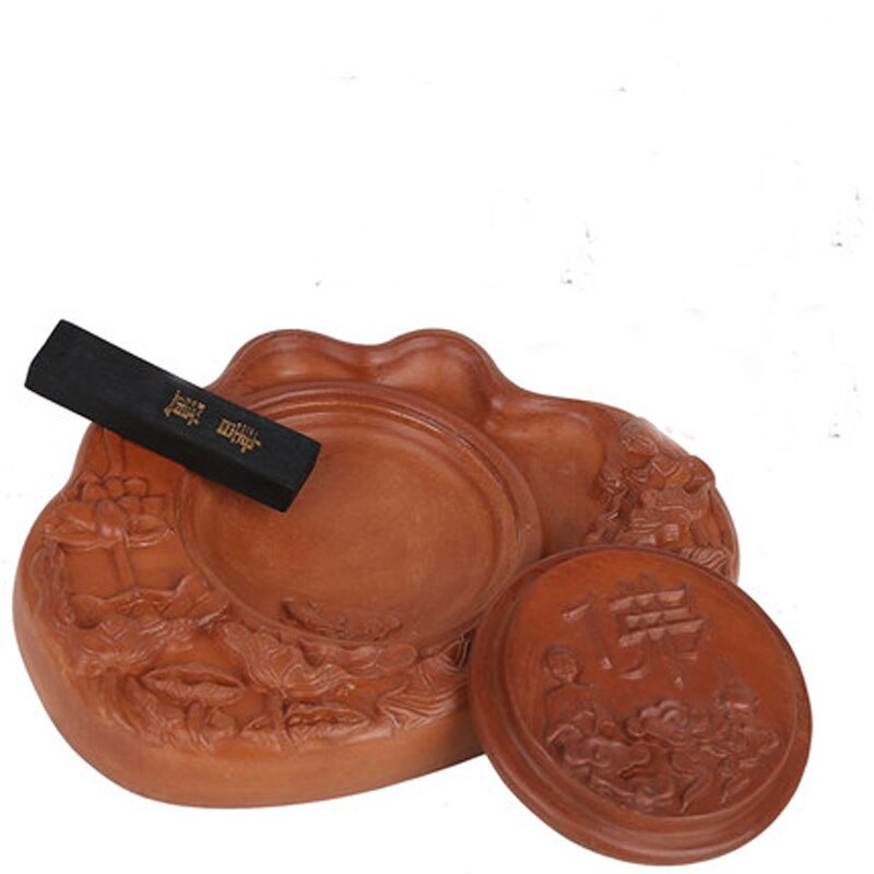 Traditionele Chinese Cheng Ni Steen Antieke Met Cover Inkt Steen Inkstone Inkt Accessoire Voor Praktijk Schrijven Kalligrafie