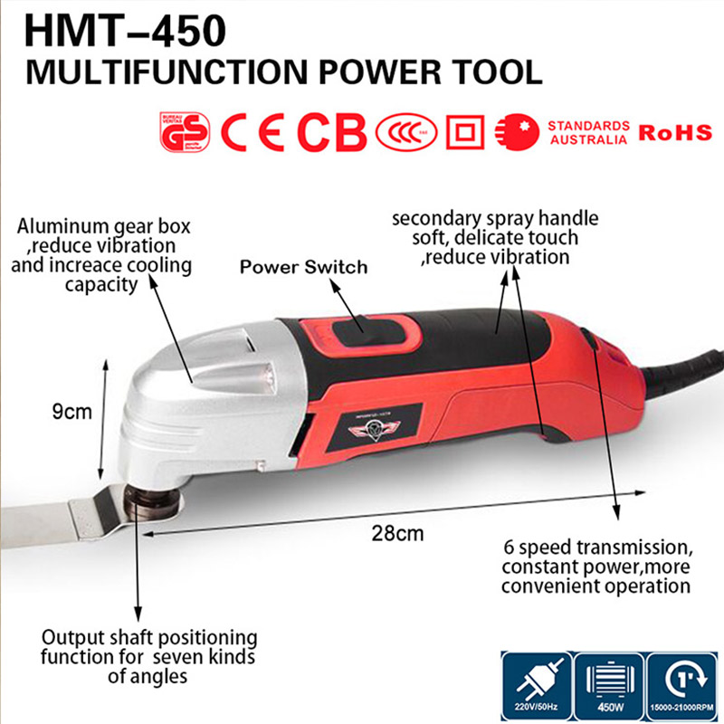Renovator Multi-cutter Oscillating Tool Cutter electric Trimmer Variable-Speed Multifounction Tool DIY at home