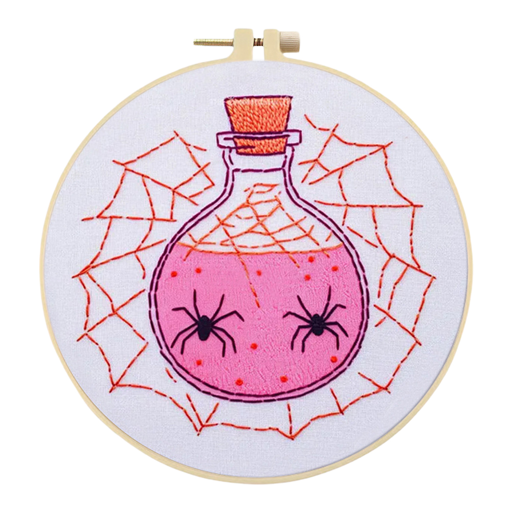 Borduursets met dierlijk gestempeld kruissteek en gekleurd draad van hoepeldoek: Paars