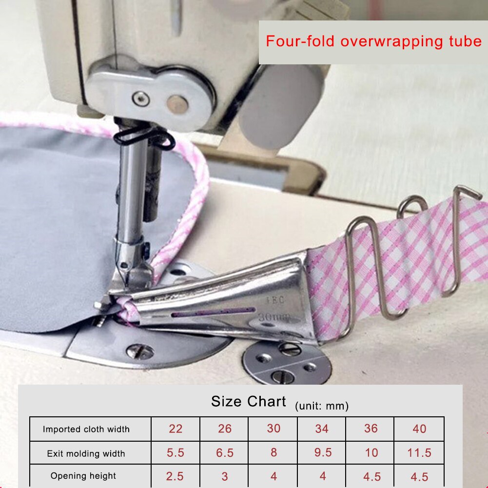 Right Angle Binder Foot Tools Metal Rustproof Sewing Accessories Four-Fold Universal Overlock Folder Binder Foot 1PC