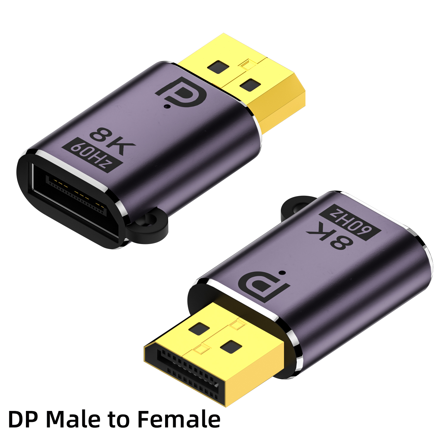 8K Mini DP Displayport 1.4 Adapter Converter 8K@60Hz 4K@144Hz DP to Mini DP Male to female Connector Extender for PC Laptop TV: black