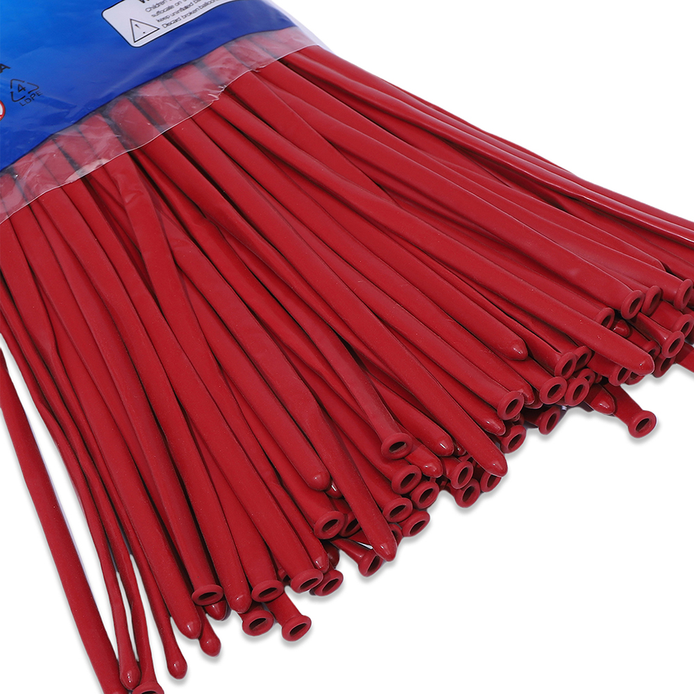 Kit de ballons magiques colorés, 100 pièces, longs ballons en Latex pour attacher des animaux, fête d'anniversaire, mariage, , jouets pour enfants,: Vin Rouge