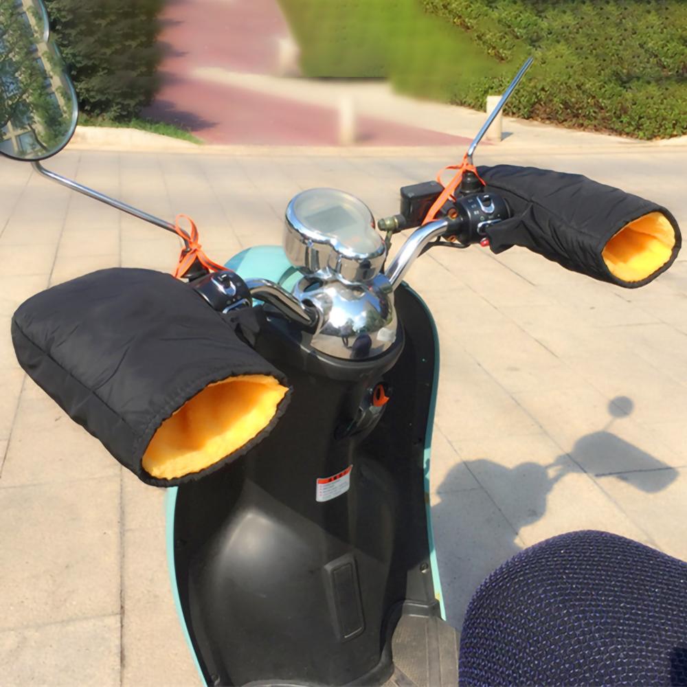 Winter Motorfiets Stuur Handschoenen Met Reflecterende Strip Winddicht Waterdicht Warm Motorbike Handle Bar Hand Cover Moffen