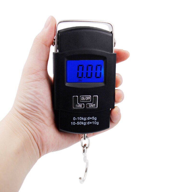 50kg 10g Electronic digital LCD display Balance scales Digital Fish Hanging Scale with backlight 30%off