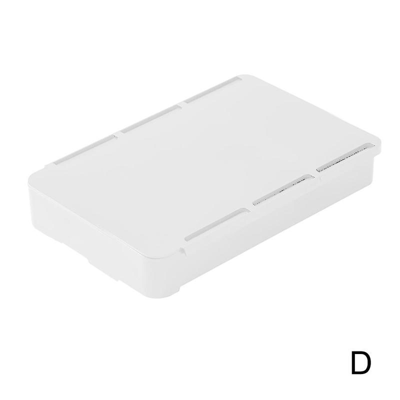 Self Stick Pencil Tray Under Desk Drawer Storage Box Hidden Stationery Organizer Stand For Pens Office Home Storage Organizer: D