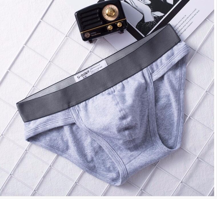 Herre undertøj cueca masculina ropa interiør hombre sexi herre undertøj trusser bomuldstrusser til mænd: Grå / S