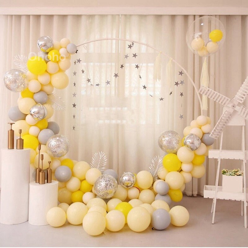 Ohoho macaron regnbue ballon guirlande bue sæt 1st fødselsdagsfest indretning bryllup baggrund voksen metal ballon baby shower