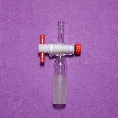 Inlet Adapter 24/40, Straight, Glass Plug,PTFE Valve,vacuum Adapter