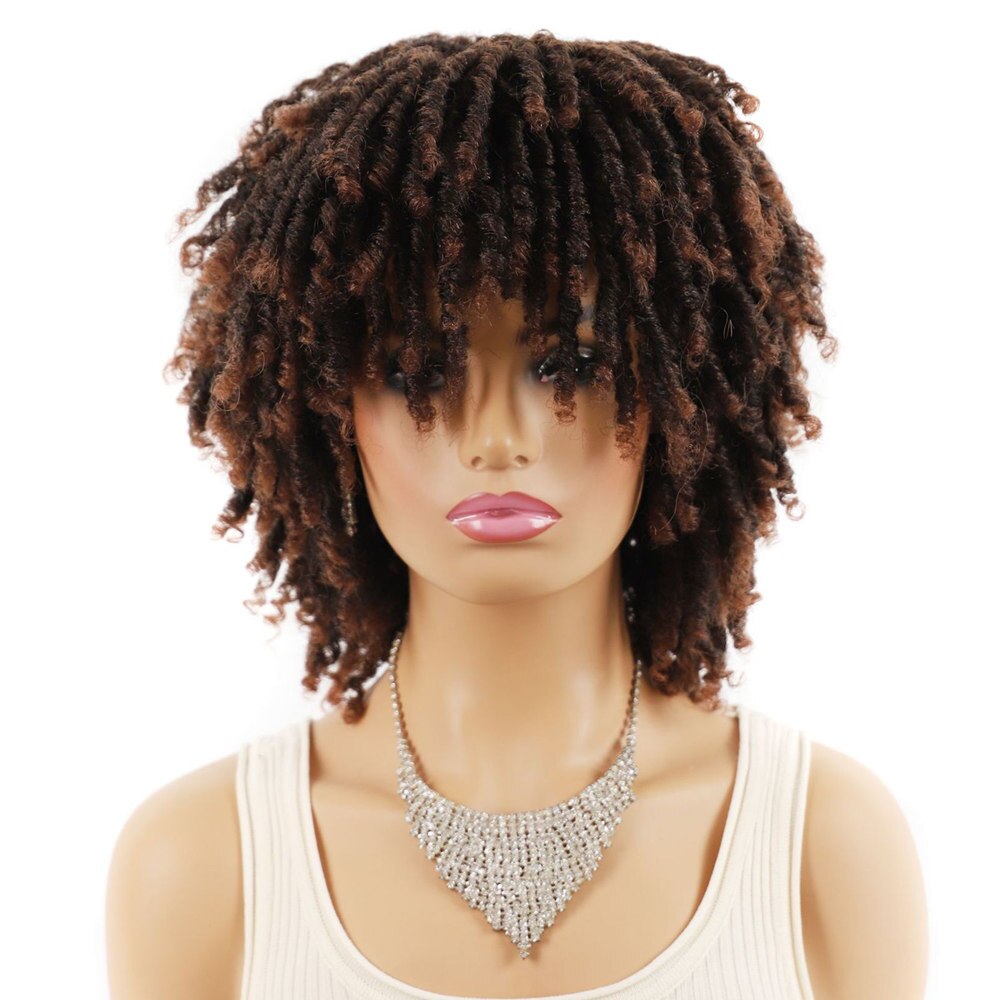 GURUILAGU Dreadlock Hair Wig Synthetic Wigs for Black Women High Temperature Fiber African Braided Wigs Black Blonde Wigs Women: 1BT30