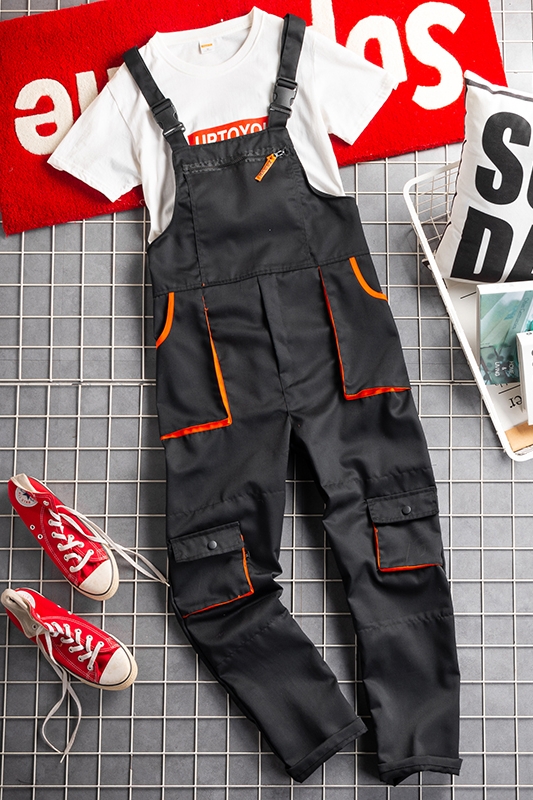 Latzhose, lässige Arbeitskleidung, Übergröße, ärmellose Latzhose, schützender Gesamt, Riemenoveralls, Fliegentaschen, Uniformen, S-4XL