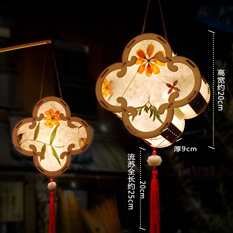 DIY chiński latarnia pałac w stylu Retro przenośny kwiat światła lampy Party świecące latarnie na Mid-Autumn Festival prezent: V