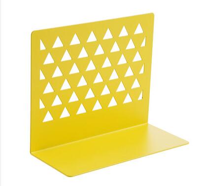 Sujetalibros hueco de Metal para escritorio, organizador de libros, revistas, soporte de estante para estudiantes, y la Oficina para el hogar, 2 unids/lote: YELLOW
