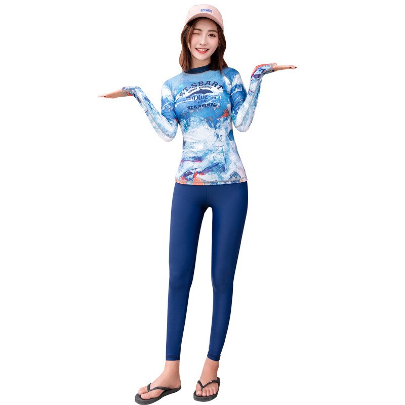 neue Ausschlag bewachen sonnenschutz Tauchen Langarm Badeanzug Rashguard Für frauen Neoprenanzug surfen Shirt hülse