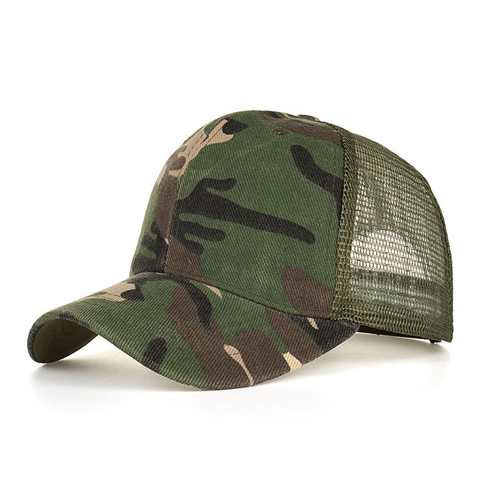 Camouflage Zomer Cap Mesh Hoeden Voor Mannen Vrouwen Casual Hoeden Hip Hop Baseball Caps Katoen Blend Baseball Caps Verstelbare Hoed m808