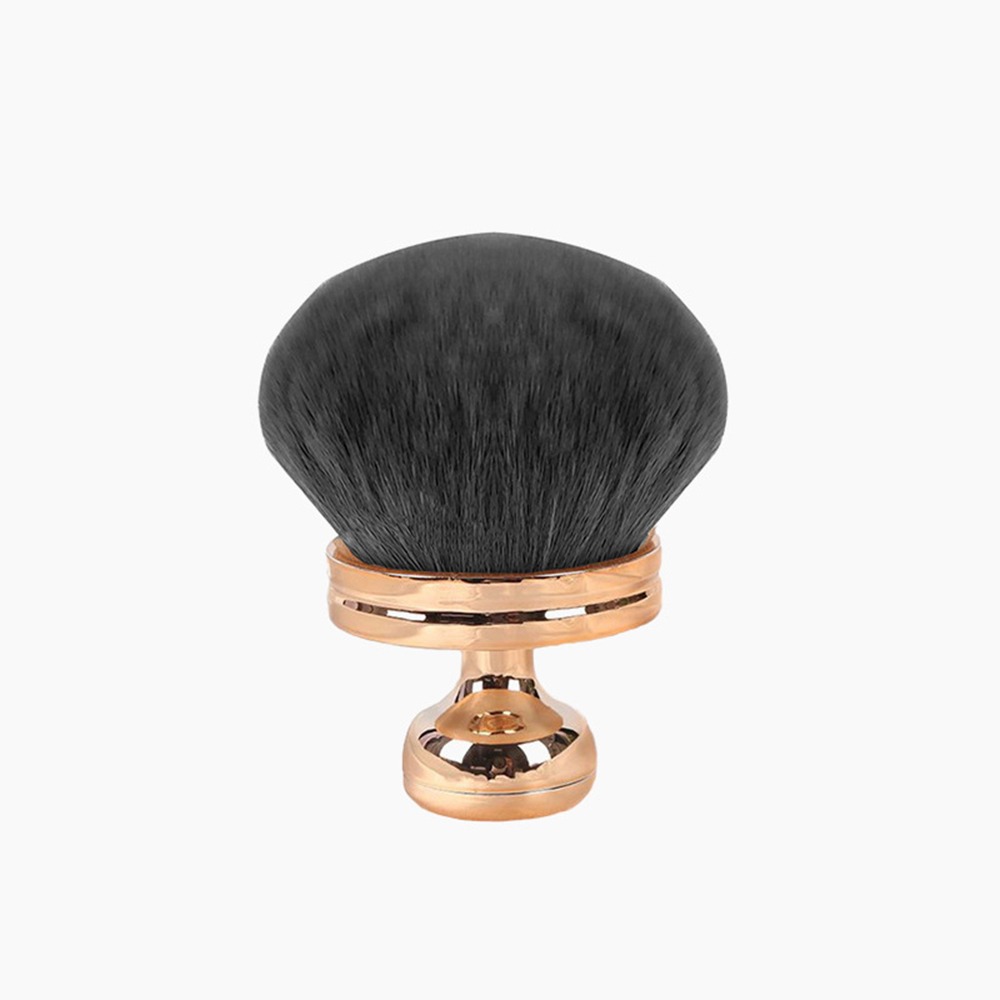 Pincel de maquiagem corporal extra grande, portátil, cabelo sintético macio, profissional, kabuki, 74mm, cabeça larga, base, bronzeadores: Preto