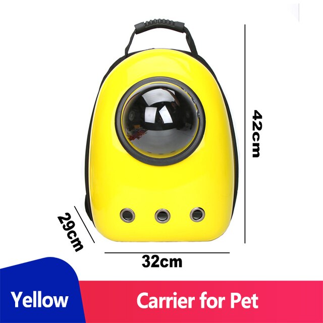 Carrier for Cat Backpack Window Space Cats Carrier Backpack Dog Transport Pet Carrier Backpack Cat Walkabout Dog Backpack Petty: Yellow Cat Bag