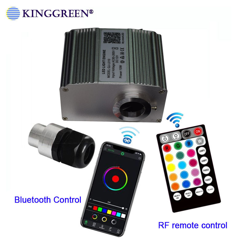 1x musik lydkontrol rgbw 10w twinkle led lys motor med bluetooth &amp; rf fjernbetjening til bil loft stjerne dekorere