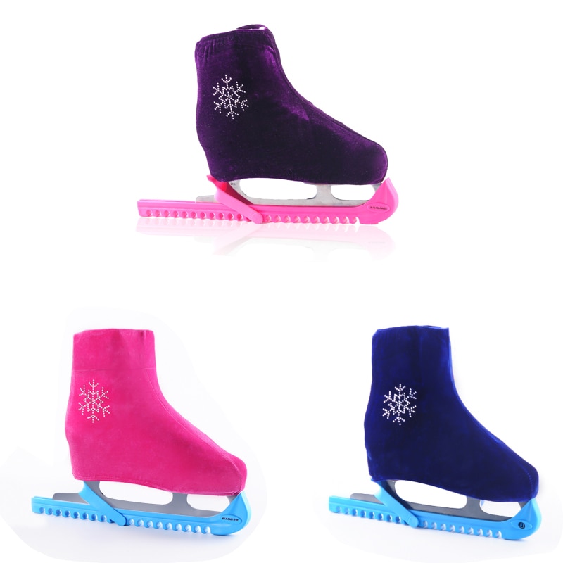 Ice Figure Skating Shoes Cover Patines Diamond Cover Roller Skate Shoe Protector Anti Scratch Flannelette Elastic For Adult Kids