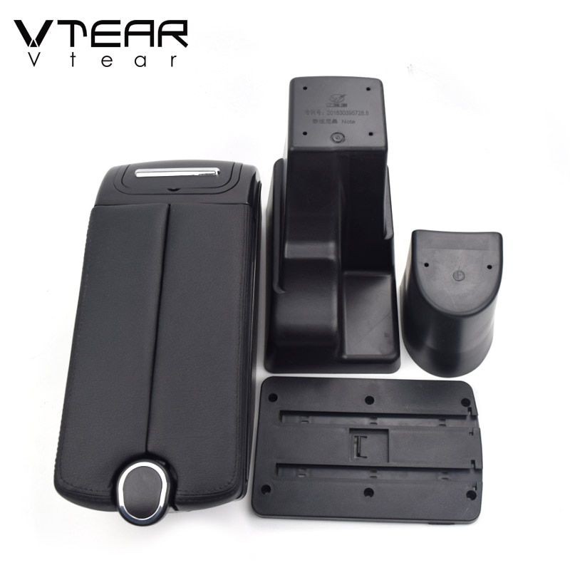 Vtear Voor Nissan Note Accessoires Armsteun Lederen Arm Rest Usb Opbergdoos Decoratie Middenconsole Interieur Parts Auto