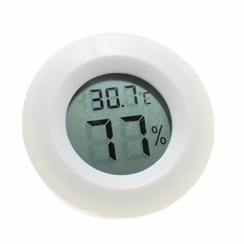 Mini digital termômetro higrômetro temperatura e umidade indoor display lcd casa sensor de computador sala higrômetro medidor: White