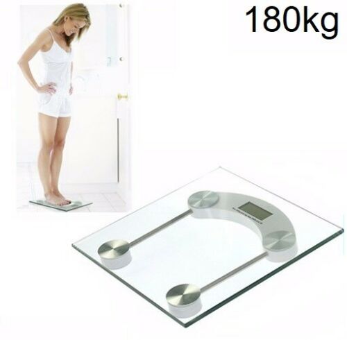BASCULA PESO DE BAÑO DIGITAL 180 KG PRECISIÓN CRISTAL VIDRIO TEMPLADO QF-2003B