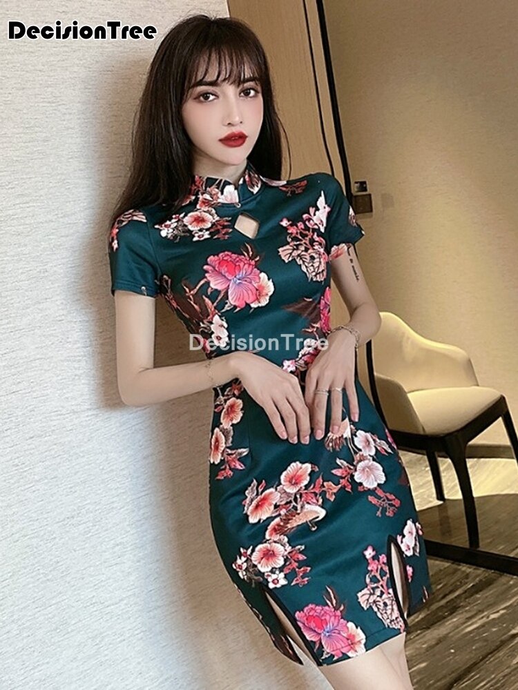 chinese dress sexy cheongsam daily beautiful short qipao dress dress woman chinese silk qipao dress beautiful qipao