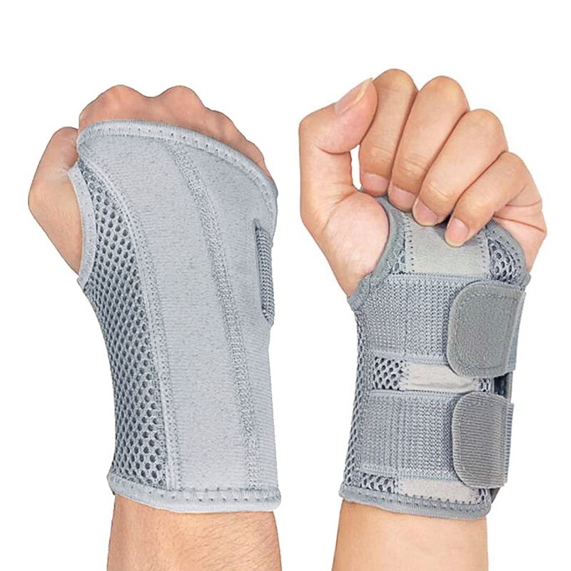 Handgelenk Unterstützung Gym Crossfit Bodybuilding Armband Hand Handgelenk Brace Schutz für Gewicht Heben Karpaltunnel Sehnenentzündung Schmerzen: Gray 1 Pair / S/M