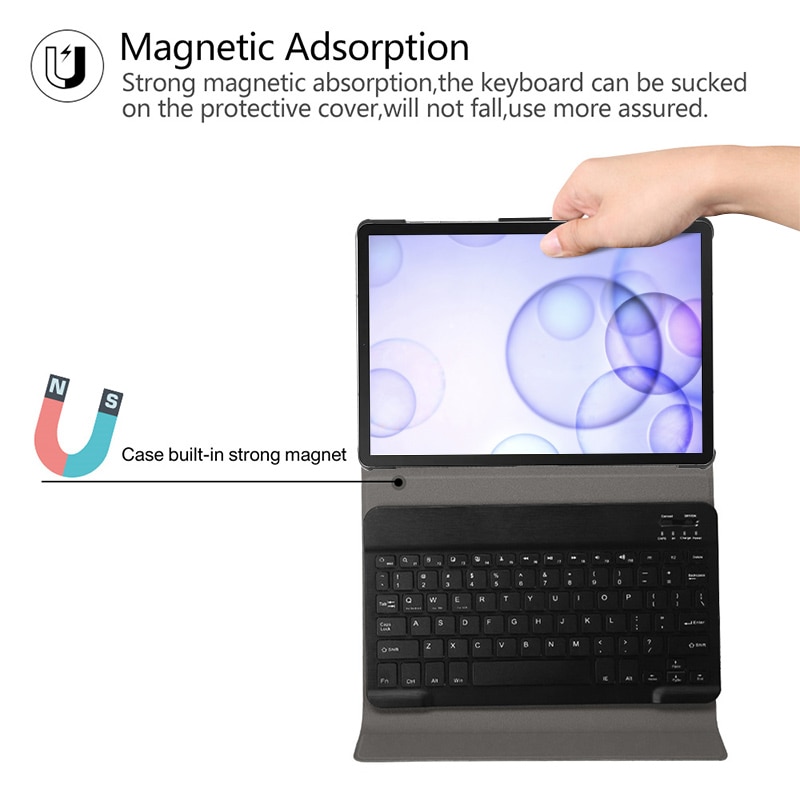 Clavier étui pour samsung Galaxy Tab S6 10.5 T860 T865 SM-T860 SM-T865 Clavier amovible étui pour samsung Onglet S6 couverture
