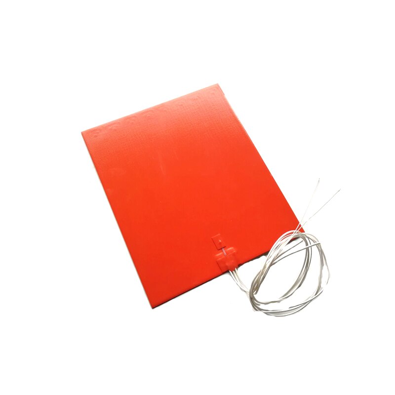 Plaque chauffante en silicone 24v 90w 250*300*1.5mm | Lit chauffant pour imprimante 3d 1 côté 100k, thermistance 1000mm, fil de plomb pour 250mm côté